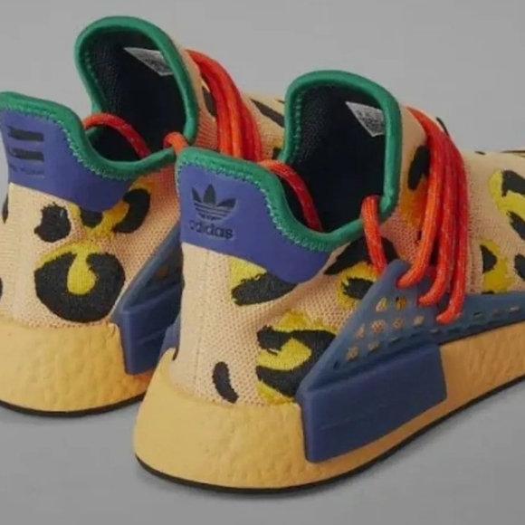 Men's Adidas NMD Hu PharrellAnimal Print Leopard Pulse Amber - Picture 3 of 3